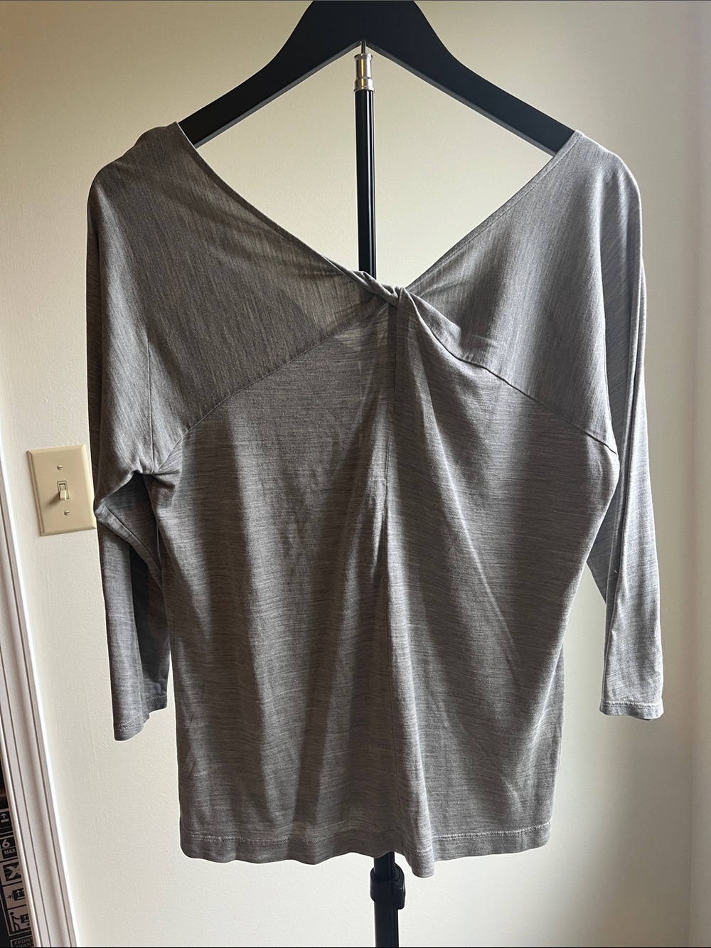 Banana Republic Heather Gray Twist-Back Tunic